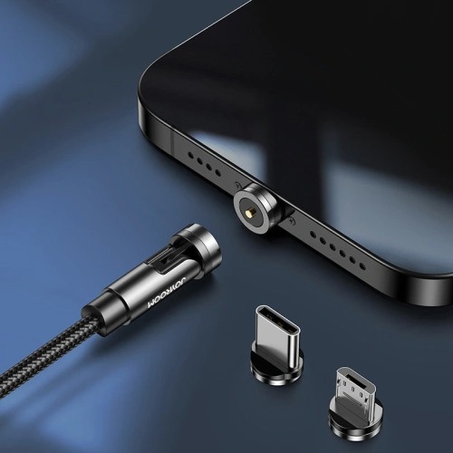 Kup Kabel magnetic Joyroom 3w1 USB-Lightning/USB-C/microUSB pentru încărcare 2,4A 1,2m negru (S-1224X2 LCM black) - JYR299 - {ean13} - Sklep Home Screen