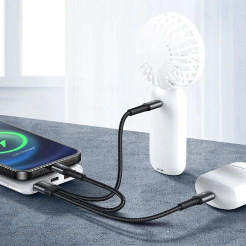 Kup Kábel Joyroom 3w1 USB-Lightning/USB-C/microUSB 3,5A 15cm fekete (S-01530G9 LCM fekete) - JYR301 - {ean13} - Sklep Home Screen