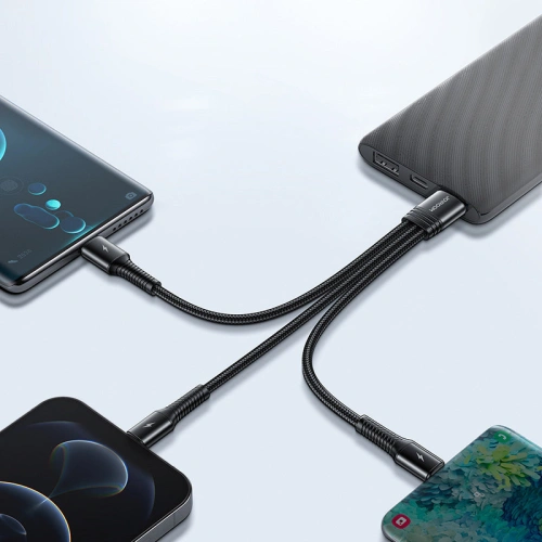 Kup Cablul Joyroom 3w1 USB-Lightning/USB-C/microUSB 3,5A 15cm negru (S-01530G9 LCM black) - JYR301 - {ean13} - Sklep Home Screen