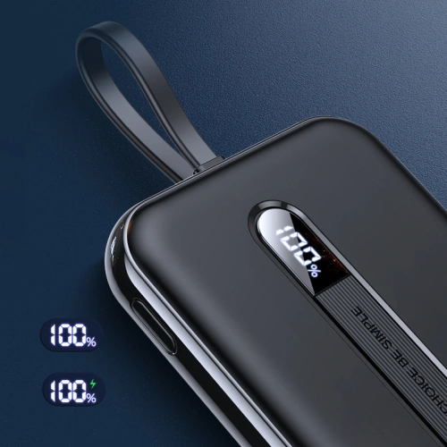 Kup Powerbank Joyroom Linglong 10000mAh 20W Power Delivery Schnellladung USB/USB-C/eingebautes USB-C-Kabel schwarz (JR-L001 schwarz) - JYR304 - {ean13} - Sklep Home Screen