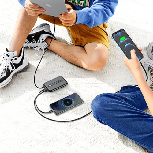 Kup Powerbank Joyroom Linglong 10000mAh 20W Power Delivery Încărcare Rapidă USB/USB-C/cablul USB-C încorporat negru (JR-L001 black) - JYR304 - {ean13} - Sklep Home Screen
