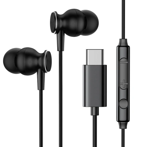 Kup Fülesek Joyroom USB-C távirányítóval és mikrofonnal fekete (JR-EC04 Fekete) - JYR311 - {ean13} - Sklep Home Screen