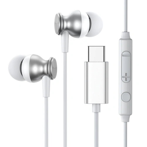 Kup Kopfhörer Joyroom USB-C mit Fernbedienung und Mikrofon silber (JR-EC04 Silver) - JYR312 - {ean13} - Sklep Home Screen