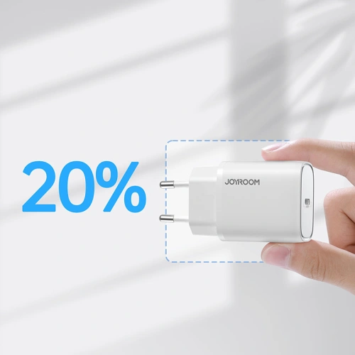 Buy Joyroom Fast USB-C PD Charger 20W EU Plug White (L-P201) - JYR315 - {ean13} - Home Screen Store Europe