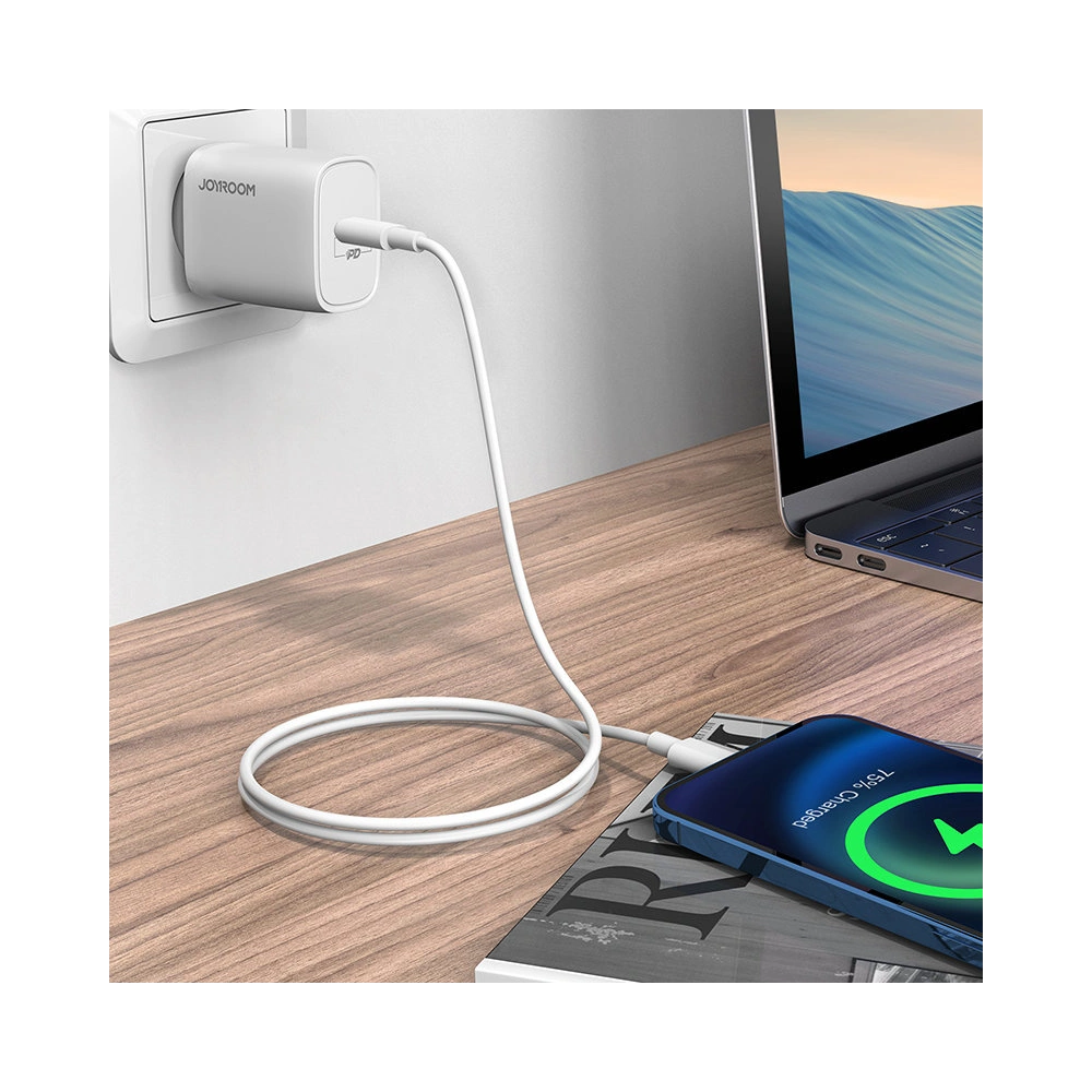 Ładowarka sieciowa Joyroom USB-C PD 20W biały (L-P201)
