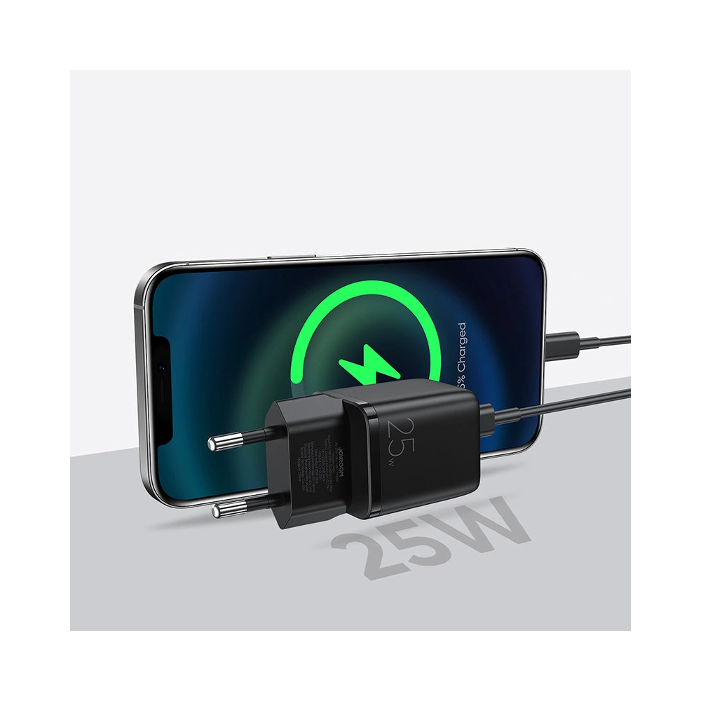 Ładowarka sieciowa Joyroom USB-C PD 25W czarny + kabel USB/USB-C (L-P251)
