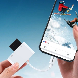 Kup HUB Joyroom OTG Lightning - USB 3.2 Gen 1 (3.0, 3.1 Gen 1)/SD, TF-Kartenleser/weißer Lightning (S-H142 white) - JYR319 - {ean13} - Sklep Home Screen