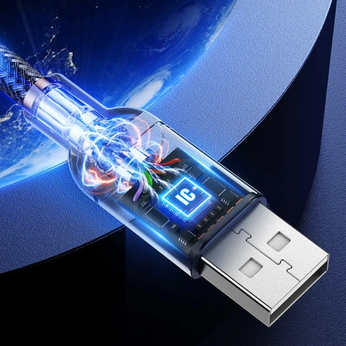 Kup Cablul Joyroom USB/Lightning audio LED 2,4A 1,2m gri (S-1230N16) - JYR321 - {ean13} - Sklep Home Screen