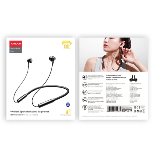 Kup Kabellose Joyroom Sport-Bluetooth-Nackenband-Kopfhörer schwarz (JR-D6) - JYR325 - {ean13} - Sklep Home Screen