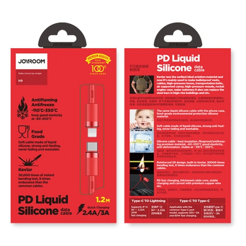 Buy Joyroom cable USB-C - Lightning PD 20W 1.2m red (S-1224N9) - JYR331 - {ean13} - Home Screen Store Europe