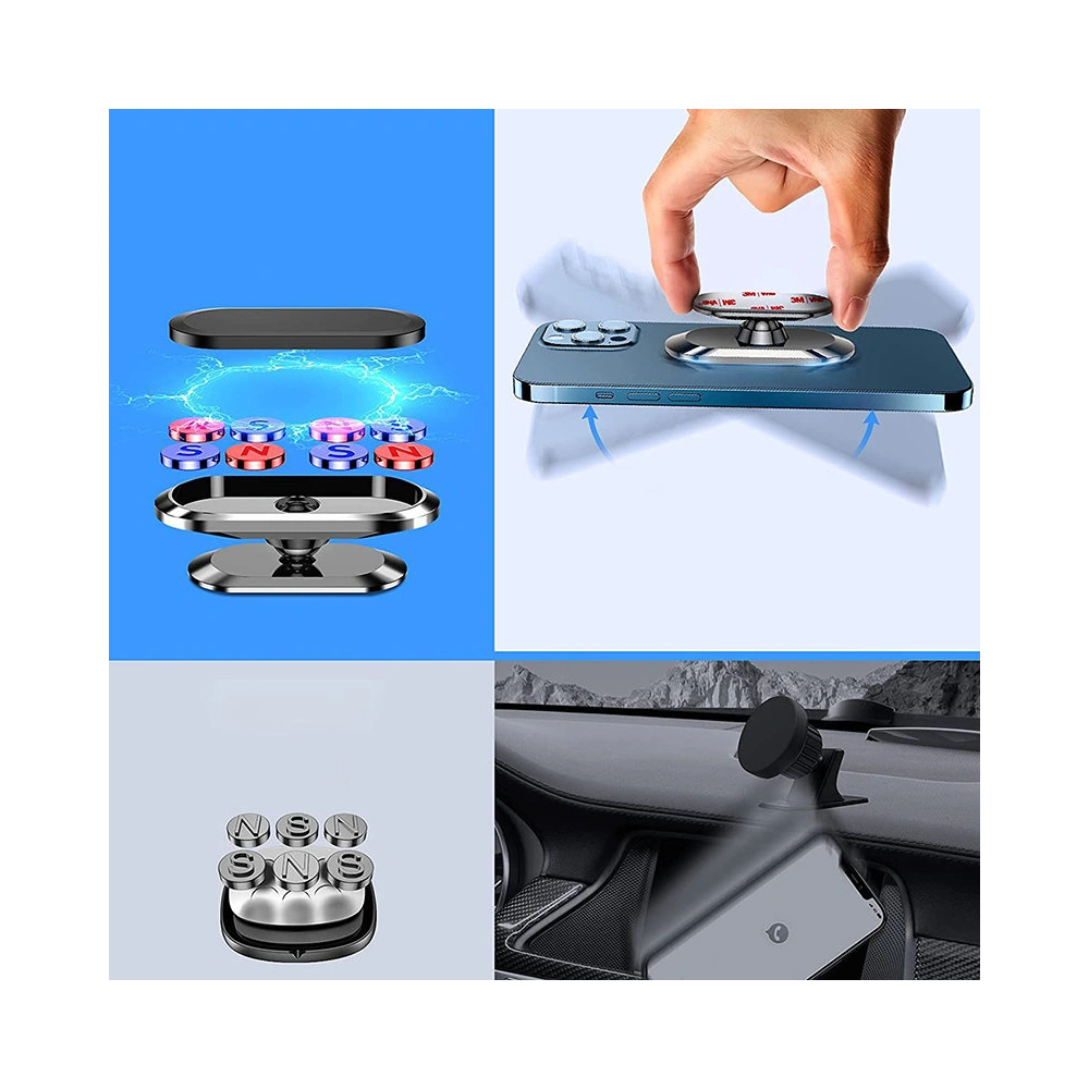 Uchwyt samochodowy magnetyczny samoprzylepny Joyroom na deskę rozdzielczą srebrny (JR-ZS227)