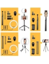 Buy Joyroom ring flash lamp tripod kit for recording live selfie phone holder ring light black (JR-ZS233) - JYR337 - {ean13} - Home Screen Store Europe