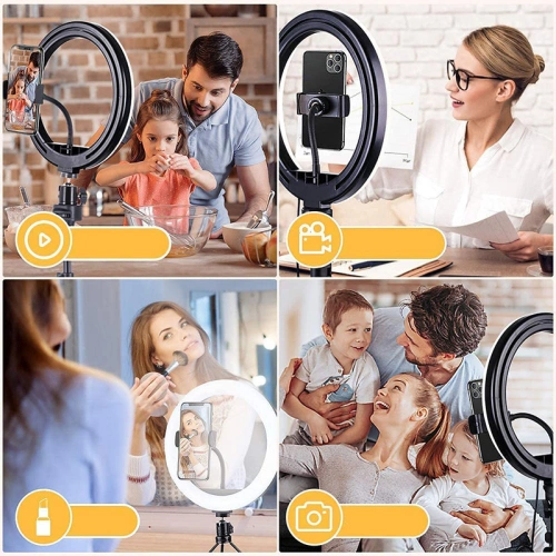 Buy Joyroom ring flash lamp tripod kit for recording live selfie phone holder ring light black (JR-ZS233) - JYR337 - {ean13} - Home Screen Store Europe