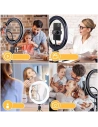 Buy Joyroom ring flash lamp tripod kit for recording live selfie phone holder ring light black (JR-ZS233) - JYR337 - {ean13} - Home Screen Store Europe
