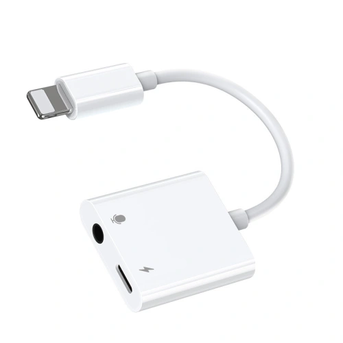 Kup Adapter Joyroom Lightning - Lightning (încărcare) / jack mini de 3,5mm alb (S-Y105) - JYR339 - {ean13} - Sklep Home Screen