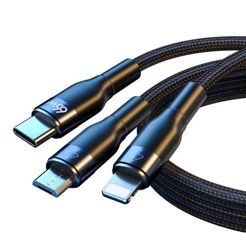 Kup Cablu Joyroom 3in1 USB-USB-C/microUSB/Lightning 66W 6A 1,2m negru (S-1260G5) - JYR352 - {ean13} - Sklep Home Screen
