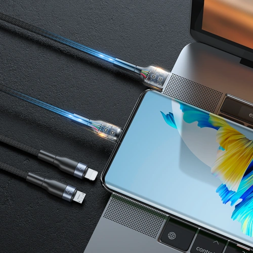 Kup Cablu Joyroom 3in1 USB-USB-C/microUSB/Lightning 66W 6A 1,2m negru (S-1260G5) - JYR352 - {ean13} - Sklep Home Screen