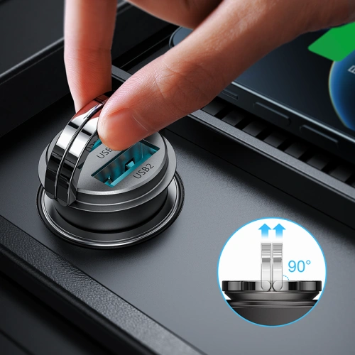 Kup Nabíječka do auta Joyroom 2xUSB 15W 3,1A šedá (C-A48) - JYR353 - {ean13} - Sklep Home Screen