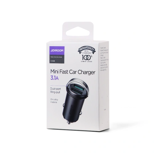Buy Joyroom car charger 2 x USB 15W 3.1A gray (C-A48) - JYR353 - {ean13} - Home Screen Store Europe