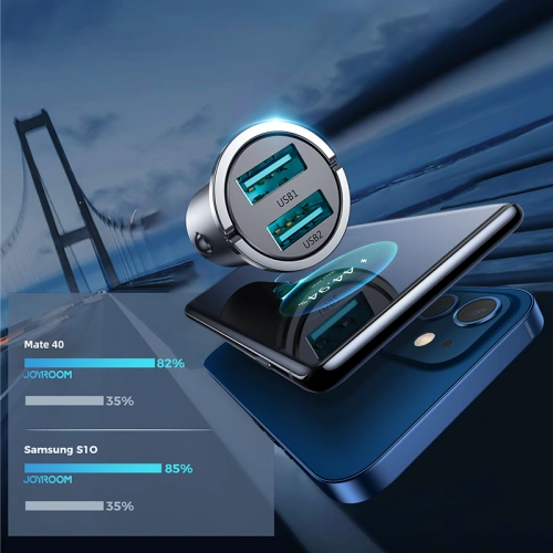 Kup Încărcător auto Joyroom 2xUSB 15W 3,1A gri (C-A48) - JYR353 - {ean13} - Sklep Home Screen