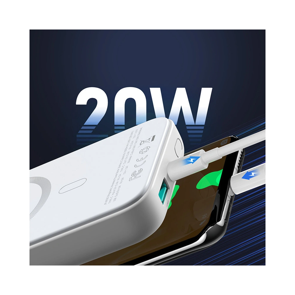 Powerbank Joyroom MagSafe 10000mAh 20W Power Delivery Quick Charge Qi 15W niebieski (JR-W020 blue)