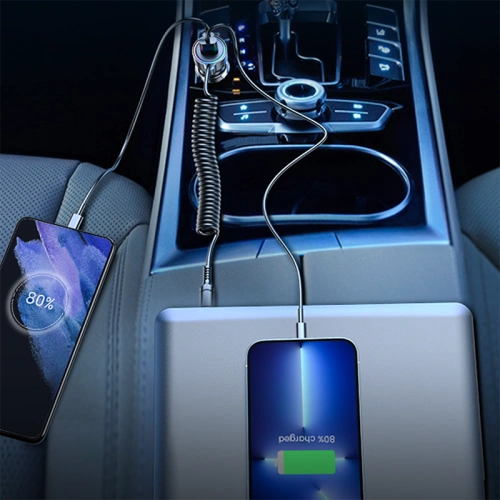 Kup Încărcător auto Joyroom 3in1 + cablu Lightning 1,5m 45W negru (JR-CL08) - JYR359 - {ean13} - Sklep Home Screen