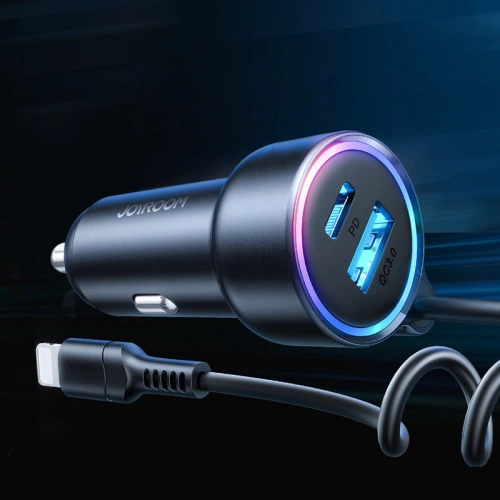 Kup Încărcător auto Joyroom 3in1 + cablu Lightning 1,5m 45W negru (JR-CL08) - JYR359 - {ean13} - Sklep Home Screen
