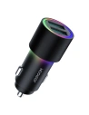 Încărcător auto Joyroom 2xUSB cu iluminare 24W negru (JR-CL10)