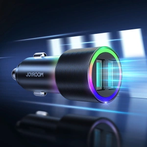 Buy Joyroom car charger 2 x USB with backlight 24W black (JR-CL10) - JYR365 - {ean13} - Home Screen Store Europe