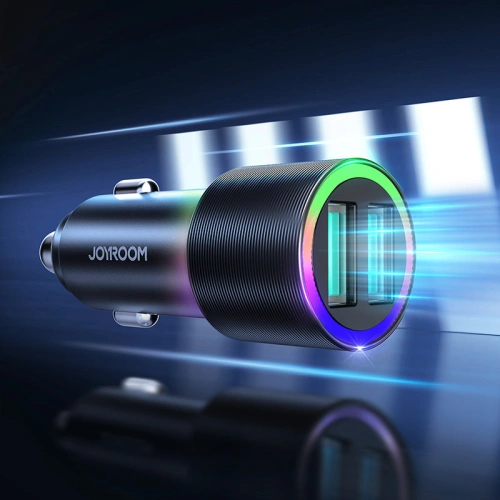 Kup Încărcător auto Joyroom 2xUSB cu iluminare 24W negru (JR-CL10) - JYR365 - {ean13} - Sklep Home Screen