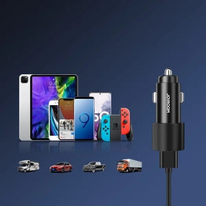 Kup Ładowarka samochodowa Joyroom 2xUSB z podświetleniem 24W czarny (JR-CL10) - JYR365 - {ean13} - Sklep Home Screen