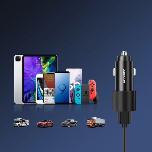 Kup Încărcător auto Joyroom 2xUSB 24W + cablu 3in1 USB-C/microUSB/Lightning 1,2m negru (JR-CL10) - JYR366 - {ean13} - Sklep Home Screen