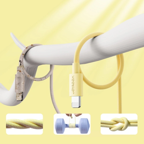 Buy Joyroom durable USB-C cable - Lightning fast charging / data transmission 20W 1m yellow (S-1024M13) - JYR368 - {ean13} - Home Screen Store Europe