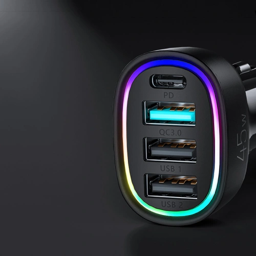 Kup Încărcător auto Joyroom 4-port 45W negru (JR-CL09) - JYR380 - {ean13} - Sklep Home Screen