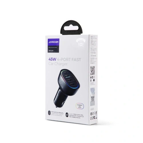 Buy Joyroom 4 Port 45W Car Charger Black (JR-CL09) - JYR380 - {ean13} - Home Screen Store Europe
