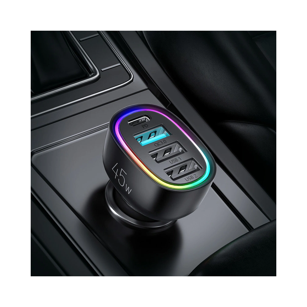 Ładowarka samochodowa Joyroom 4-port 45W czarny (JR-CL09)