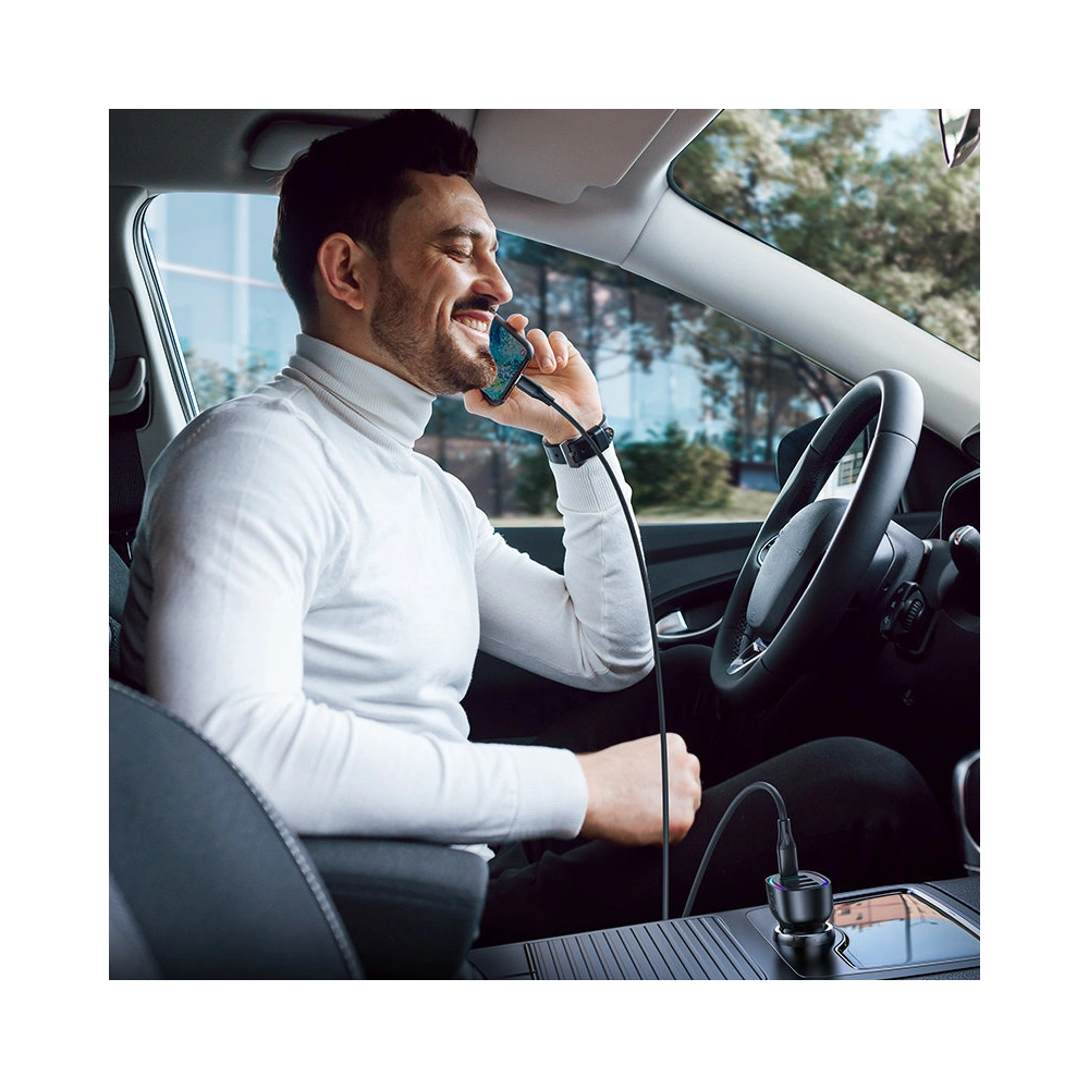 Ładowarka samochodowa Joyroom 4-port 45W czarny (JR-CL09)