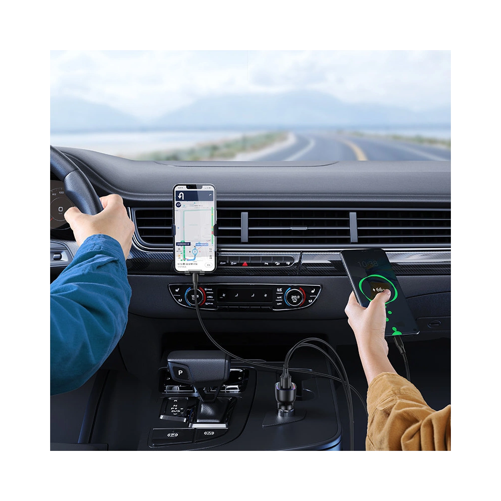 Ładowarka samochodowa Joyroom 4-port 45W czarny (JR-CL09)