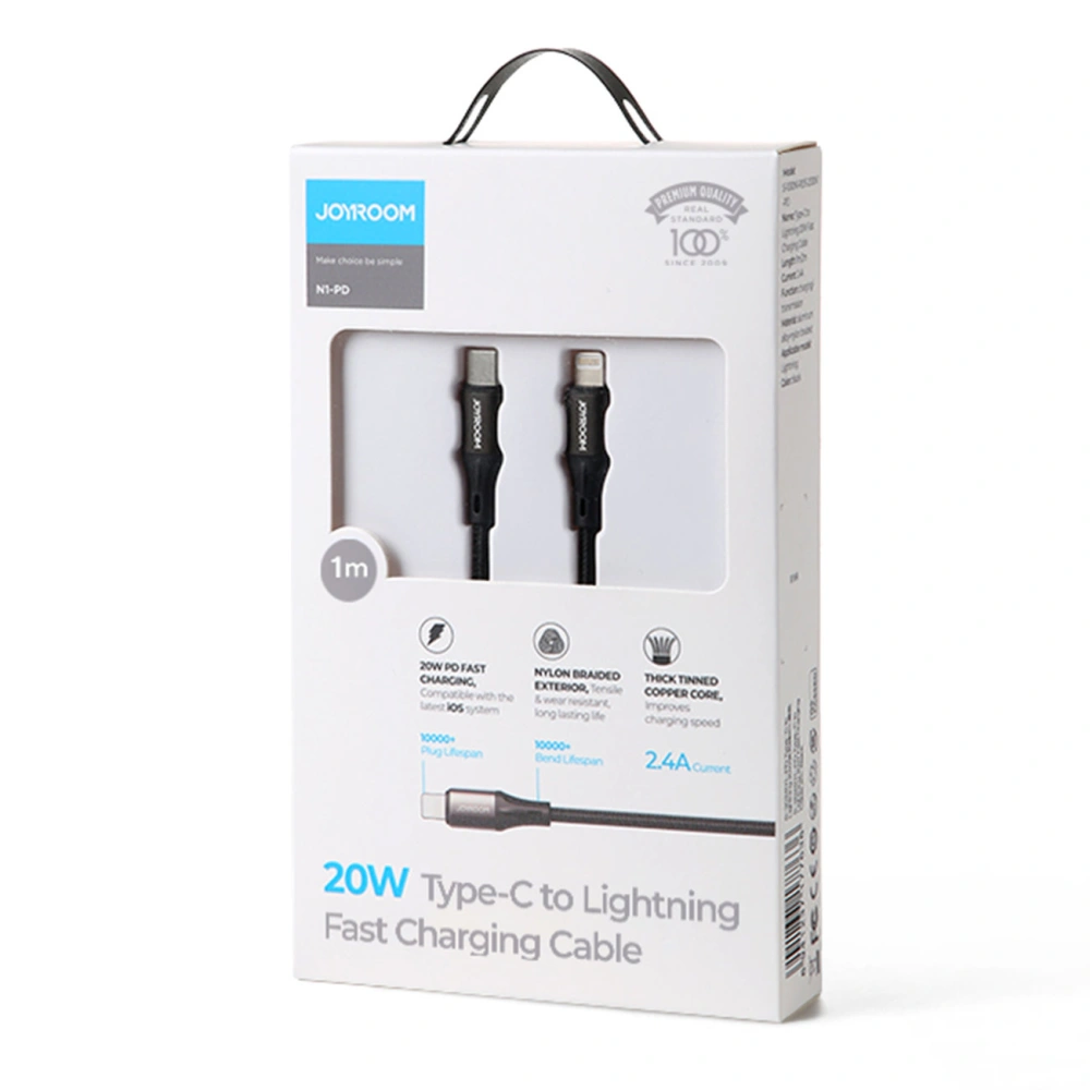 Kabel Joyroom USB-C/Lightning PD 20W 1m czarny (S-1024N1-PD)