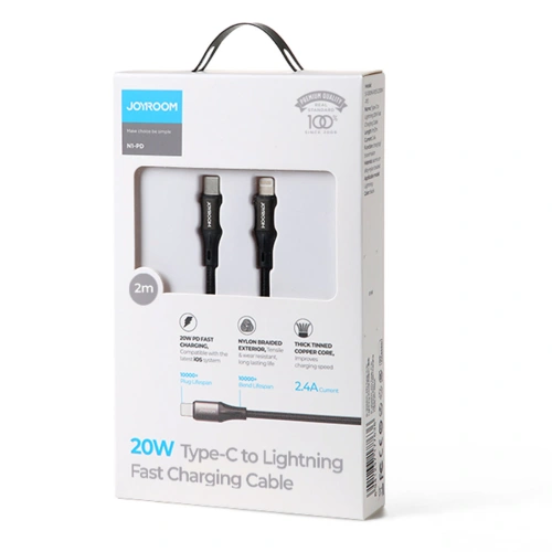 Kup Kábel Joyroom USB-C/Lightning PD 20W 2m fekete (S-2024N1-PD) - JYR382 - {ean13} - Sklep Home Screen