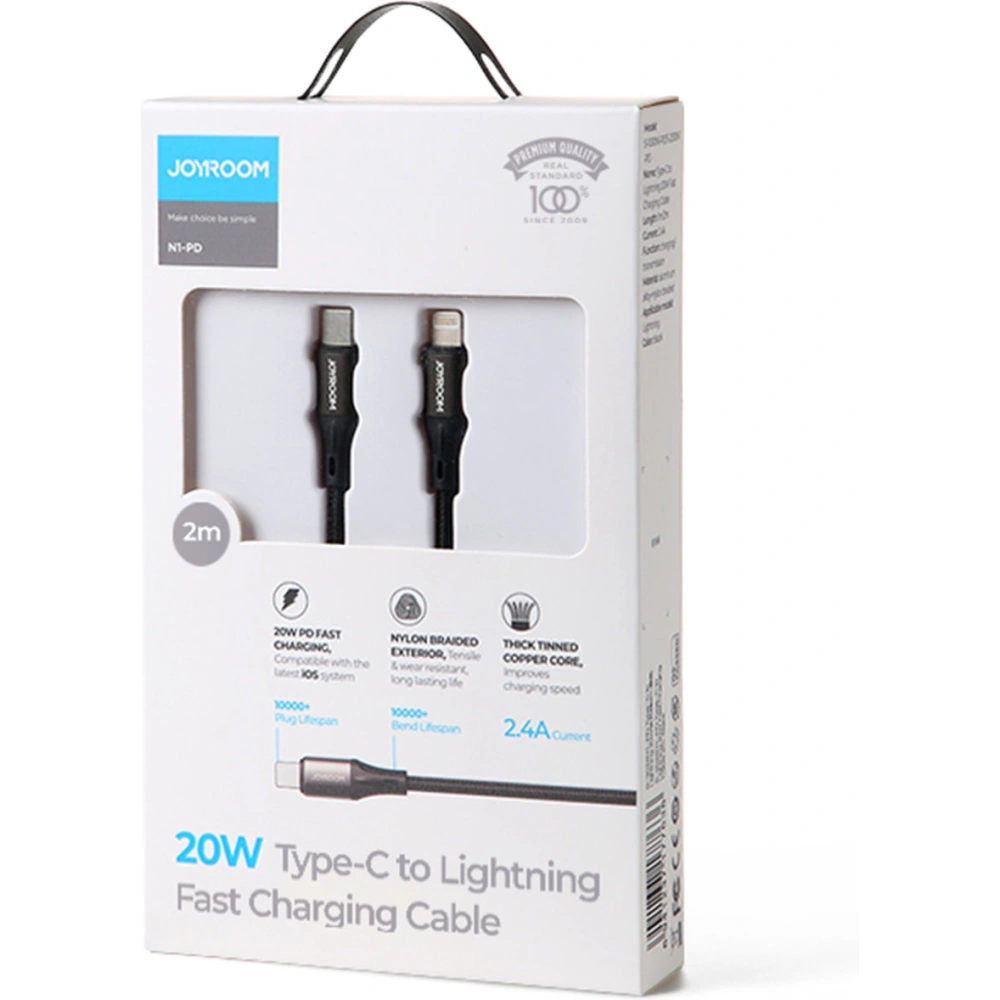 Kabel Joyroom USB-C/Lightning PD 20W 2m czarny (S-2024N1-PD)