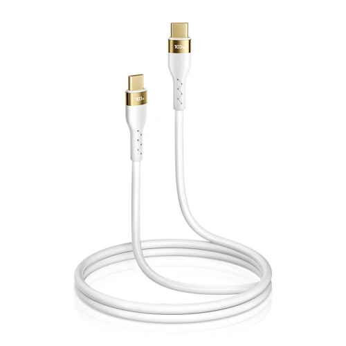 Buy Joyroom Liquid Silicone USB-C - USB-C charging / data cable PD 100W 1.2m white (S-1250N18-10) - JYR384 - {ean13} - Home Screen Store Europe