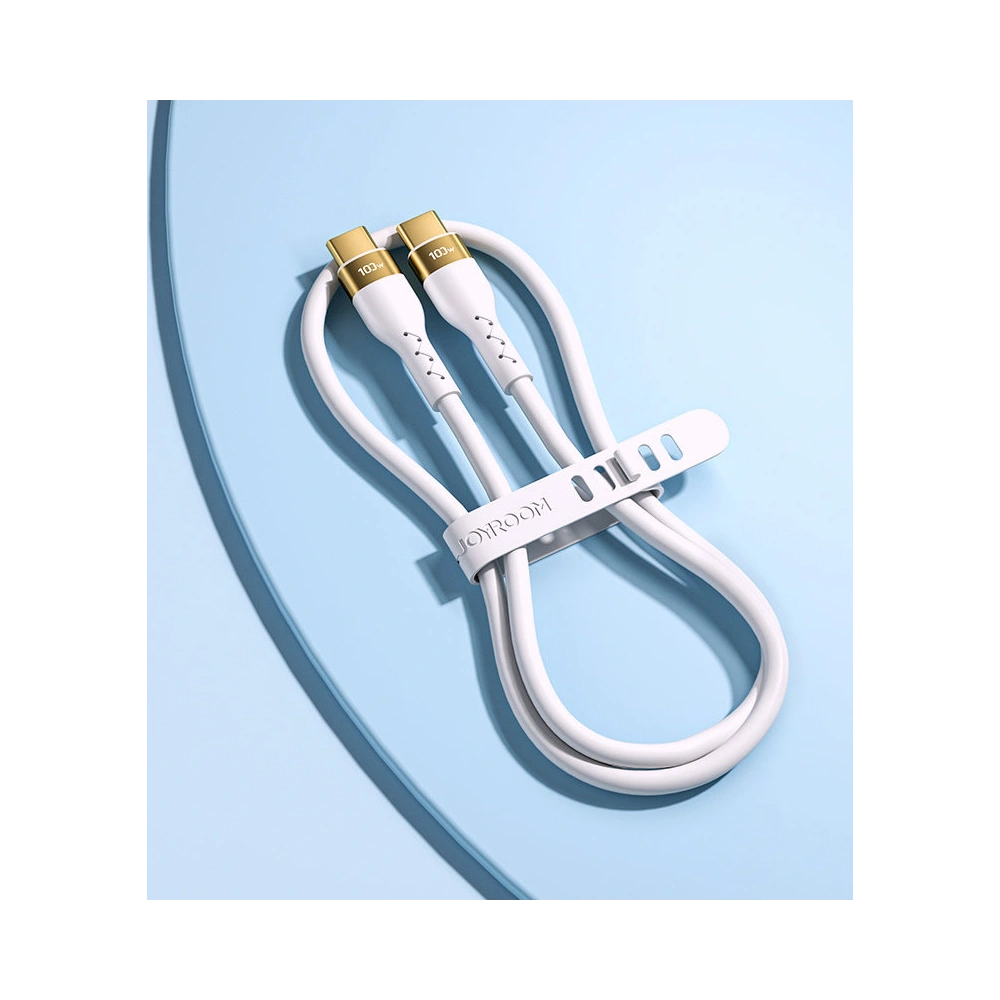 Kabel Joyroom Liquid Silicone USB/USB-C PD 100W 1,2m biały (S-1250N18-10)