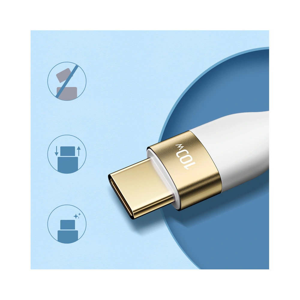 Kabel Joyroom Liquid Silicone USB/USB-C PD 100W 1,2m biały (S-1250N18-10)