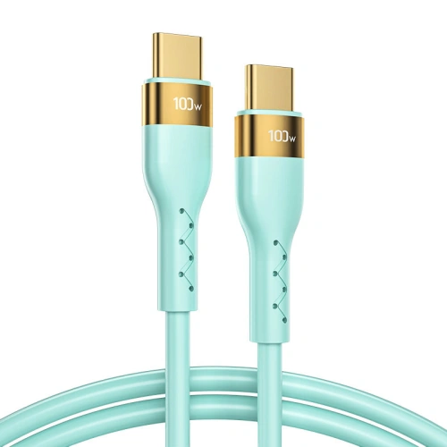 Kup Cablul Joyroom Liquid Silicone USB/USB-C PD 100W 1,2m verde (S-1250N18-10) - JYR385 - {ean13} - Sklep Home Screen