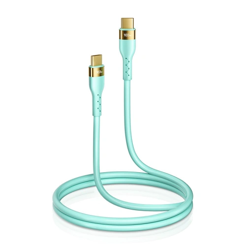 Buy Joyroom Liquid Silicone USB-C - USB-C charging / data cable PD 100W 1.2m green (S-1250N18-10) - JYR385 - {ean13} - Home Screen Store Europe