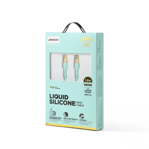 Buy Joyroom Liquid Silicone USB-C - USB-C charging / data cable PD 100W 1.2m green (S-1250N18-10) - JYR385 - {ean13} - Home Screen Store Europe