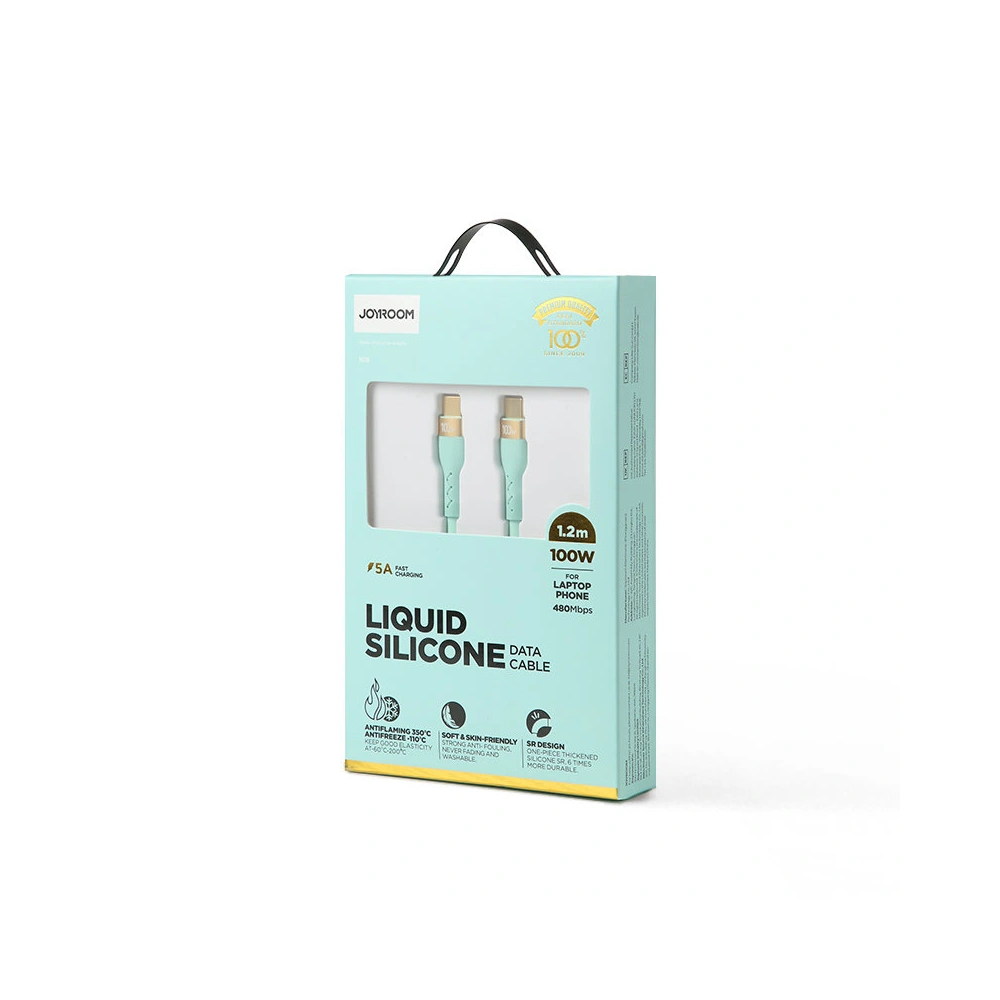 Kabel Joyroom Liquid Silicone USB/USB-C PD 100W 1,2m zielony (S-1250N18-10)