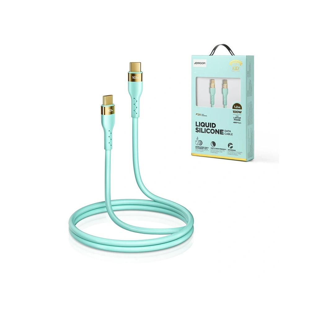 Kabel Joyroom Liquid Silicone USB/USB-C PD 100W 1,2m zielony (S-1250N18-10)