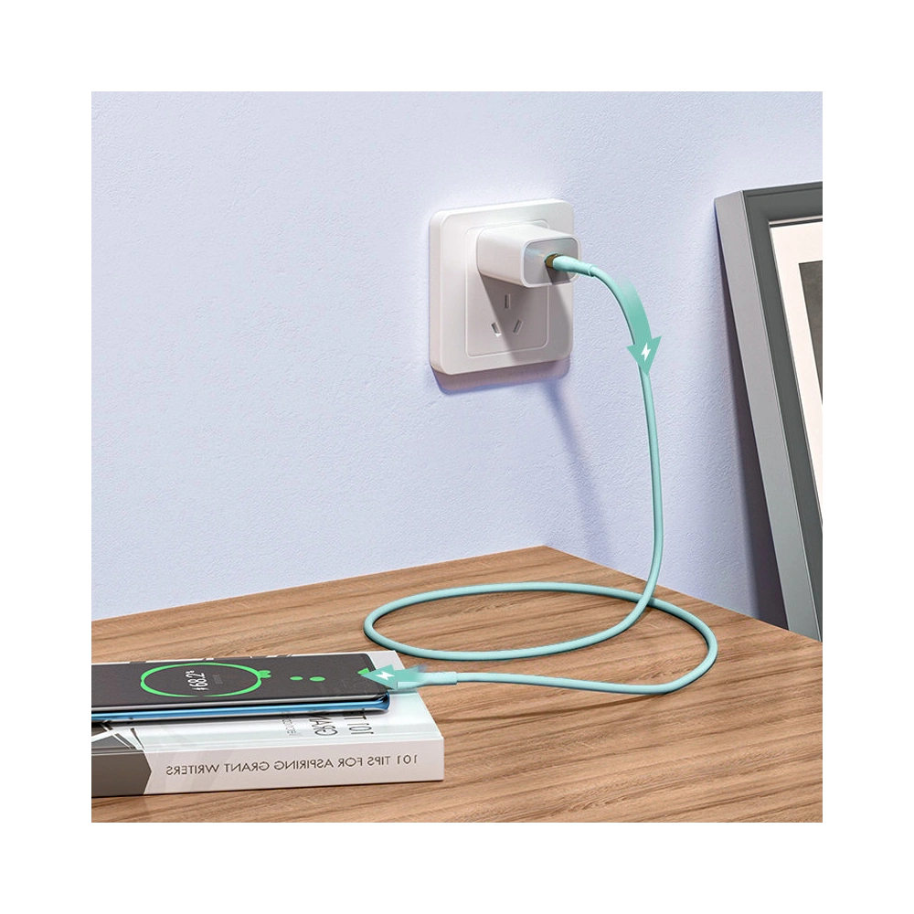 Kabel Joyroom Liquid Silicone USB/USB-C PD 100W 1,2m zielony (S-1250N18-10)